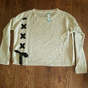 Rd style kirsti lace up sweater